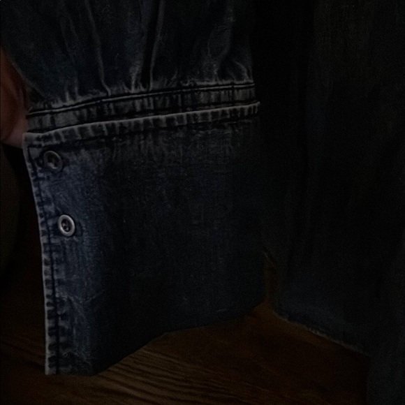 Free People We the Free Denim Long Sleeve tunic shirt size L - Picture 4 of 4